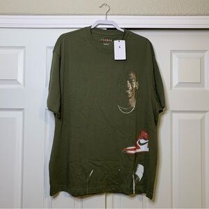 Micheal Jordan Olive Graphic T-Shirt